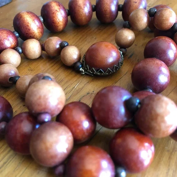 Real Victorian Heirloom Koa Necklace - Picture 11 of 15